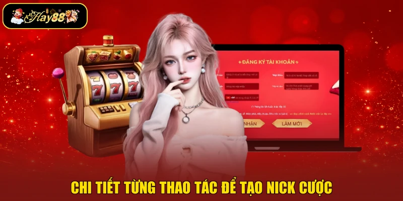 Chi tiết từng thao tác để tạo nick cược