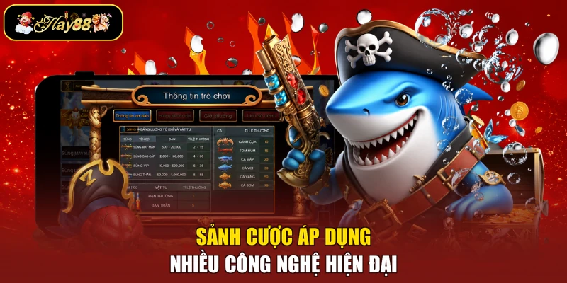 Sảnh cược áp dụng nhiều công nghệ hiện đại